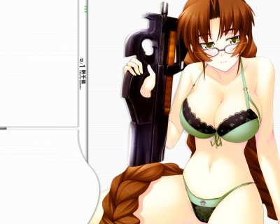 Konachan.com - 51925 bra gun muv-luv_alternative panties sakaki_chiduru underwear.jpg