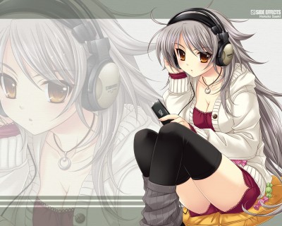 Konachan.com - 66603 headphones silver_hair thighhighs.jpg